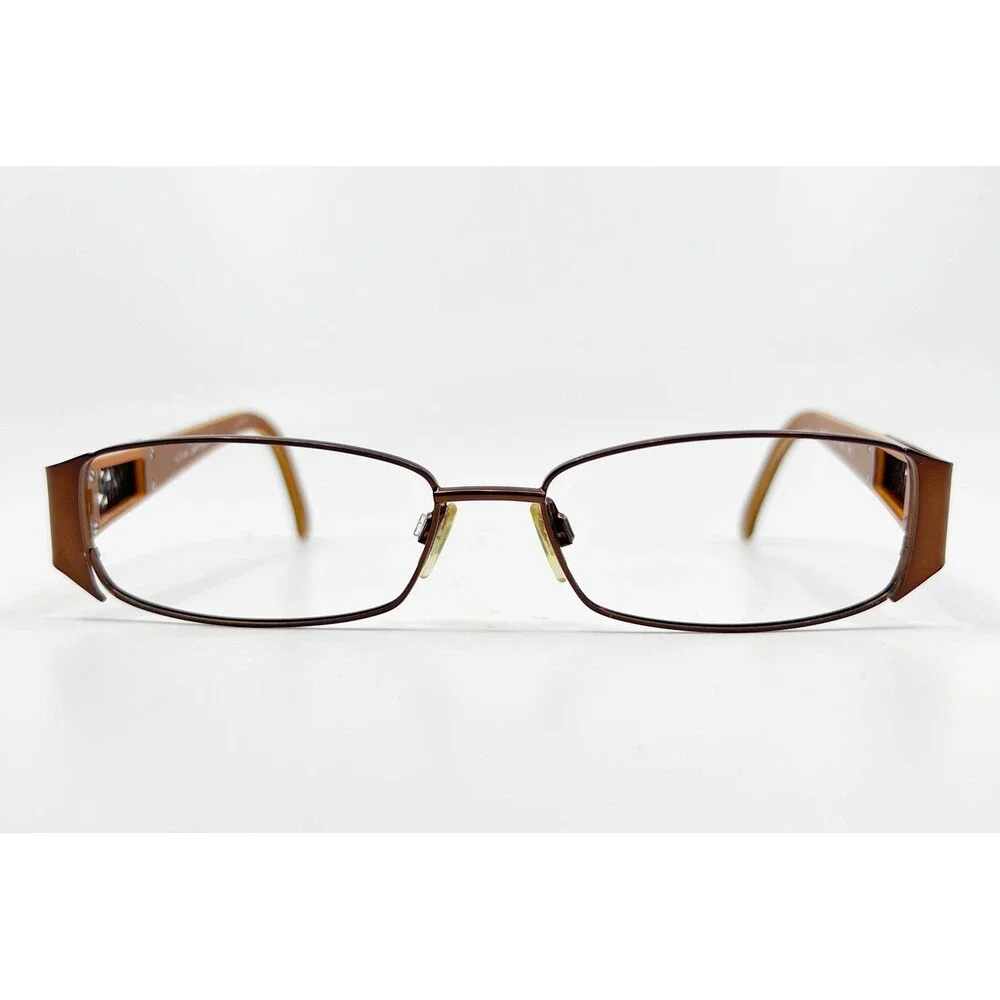 Via Spiga Eyeglasses Women Brown Selena 183 Zebra Cutout 53-15-135